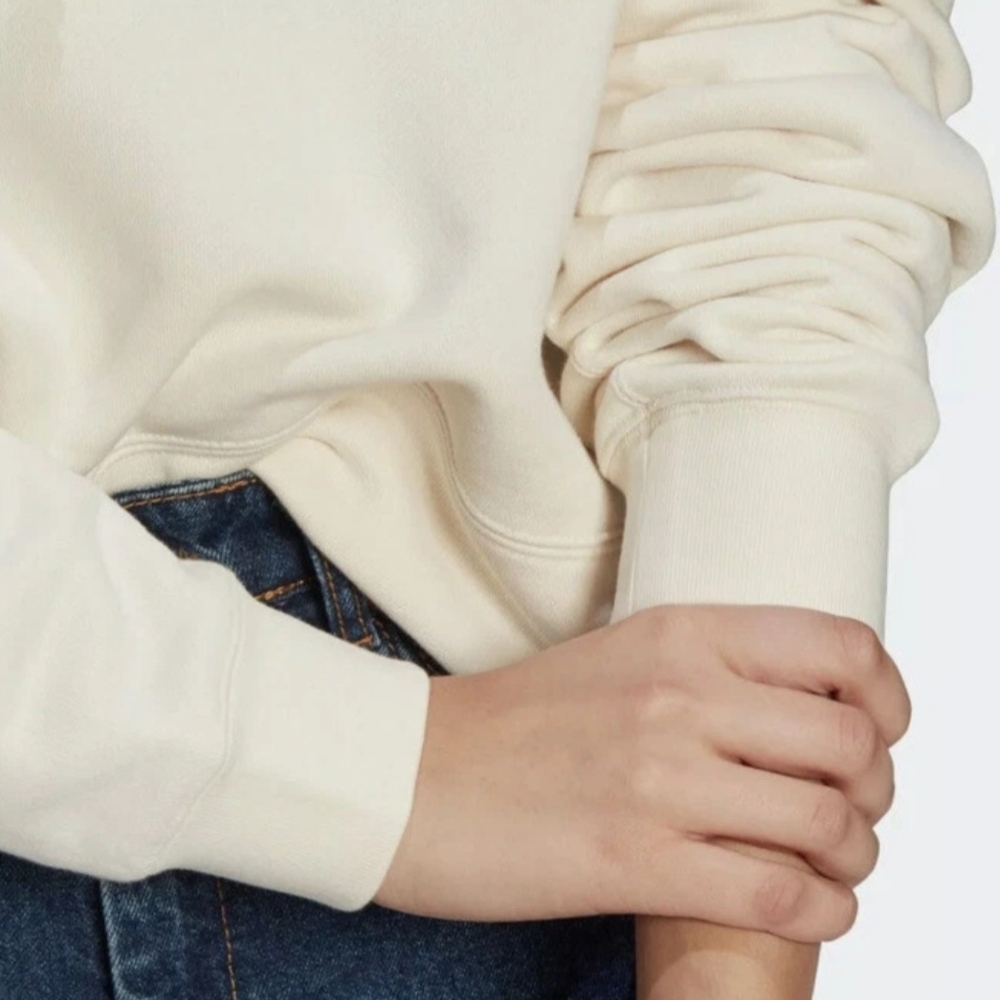 Adidas Cream Oversized Hoodie with Long Sleeves - Picture 7 of 7